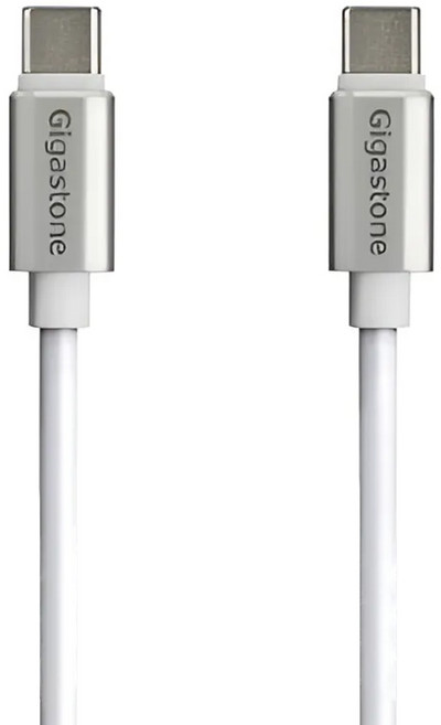 GIGASTONE 立達 60W 傳輸充電線 USB-C to USB-C 480Mbps 1.5M 3KG 耐重力, 白色, 1條