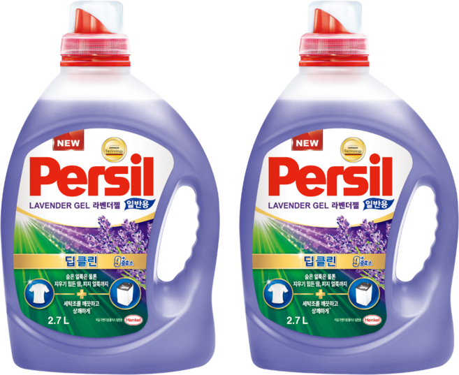 Persil 寶瀅 韓國原裝進口 強效淨垢 薰衣草護色凝露, 2.7L, 2桶