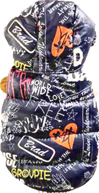 SassyDog 外套 雙面穿 寵物服飾, 塗鴉, 1件