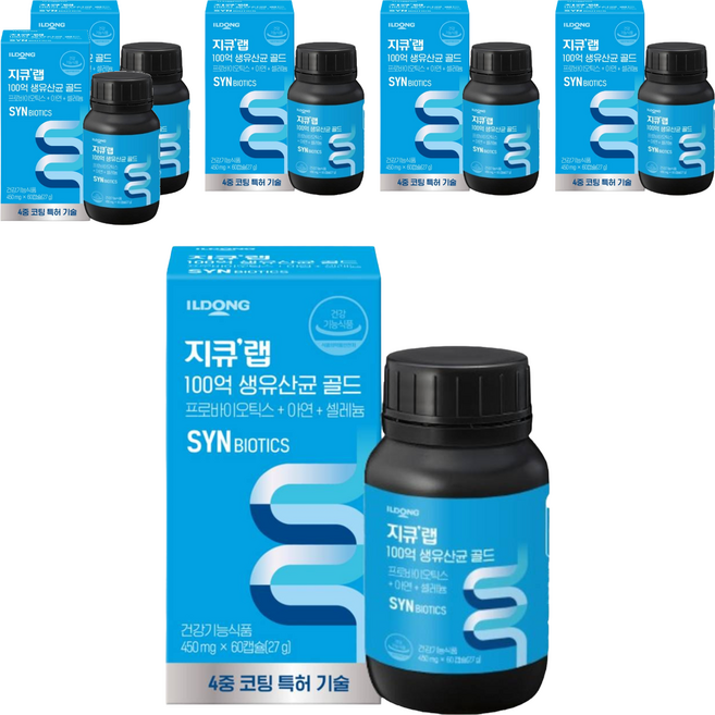 지큐랩 100억 생유산균 골드, 60정, 6개