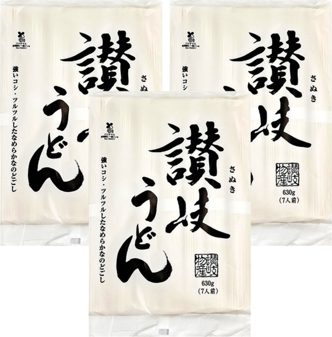 讃岐物產 讚歧烏龍麵, 630g, 3包
