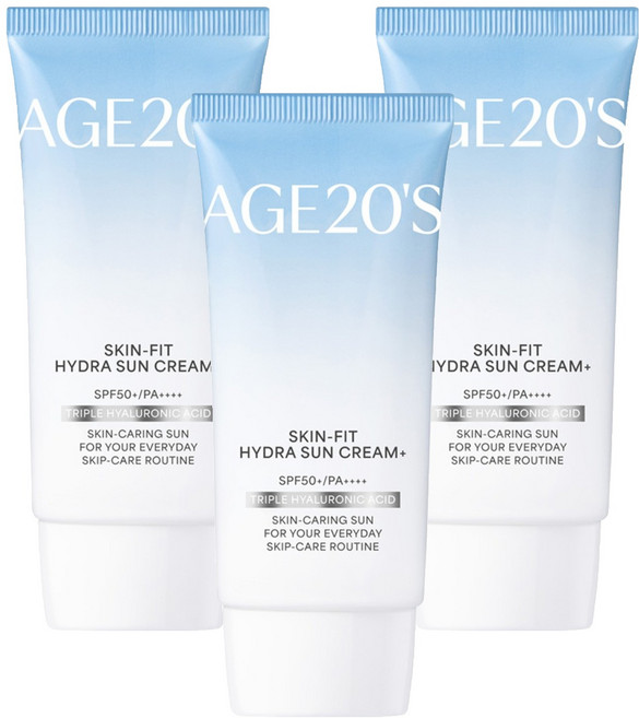 AGE20'S 水潤貼膚防曬霜Plus SPF50+ PA++++, 50ml, 3個