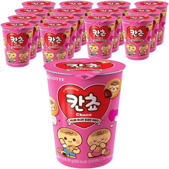 롯데웰푸드 칸쵸 컵, 88g, 15개