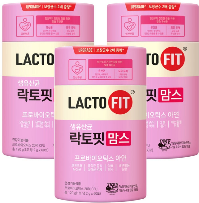 종근당건강 락토핏 맘스 60p, 120g, 3개