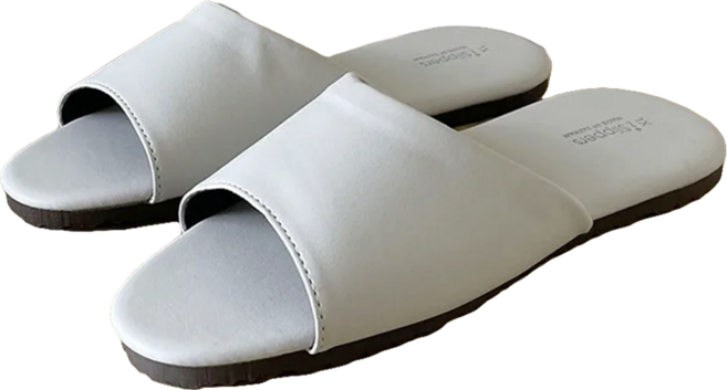TAIWAN SLIPPER 台灣犀利趴 經典系列 皮質室內拖鞋, 舒柔灰, 1雙