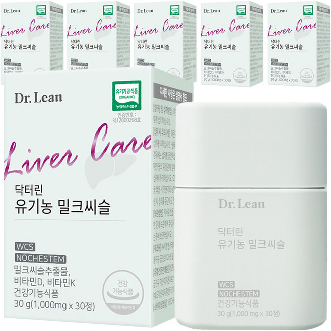 닥터린 유기농 밀크씨슬 30g, 30정, 6개
