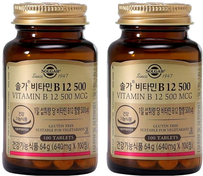 솔가 비타민 B12 500, 100정, 2개