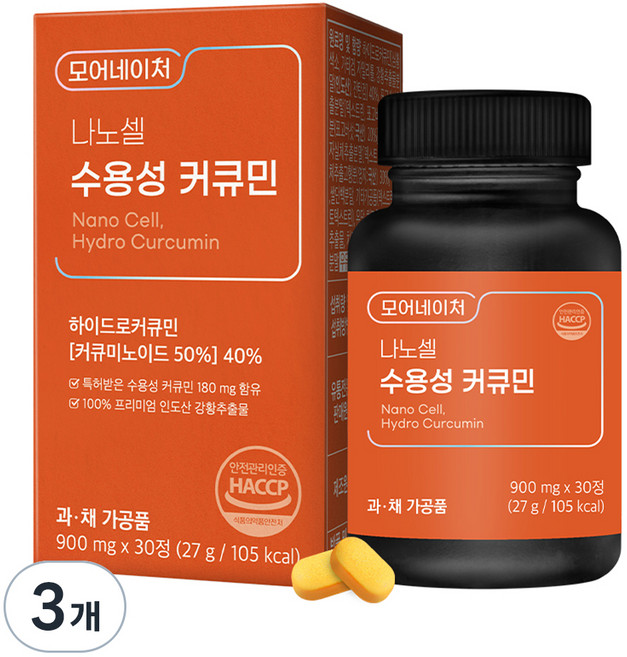 모어네이처 나노셀 수용성 커큐민, 30정, 3개