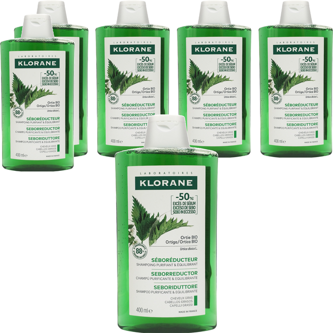 KLORANE 蔻蘿蘭 控油洗髮精 草本香氣, 400ml, 6瓶