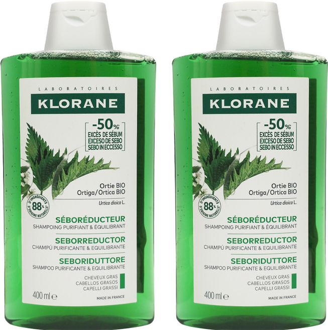 KLORANE 蔻蘿蘭 控油洗髮精 草本香氣, 400ml, 2瓶