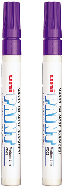 Uni 三菱 細字油漆筆 PX-21 紫色, 1色, 2支
