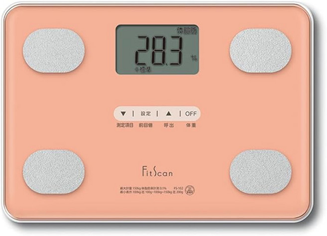 TANITA 塔尼達 體組成計 四合一 210 x 297 x 25mm 1.4kg, FS-102, 粉紅色, 1個