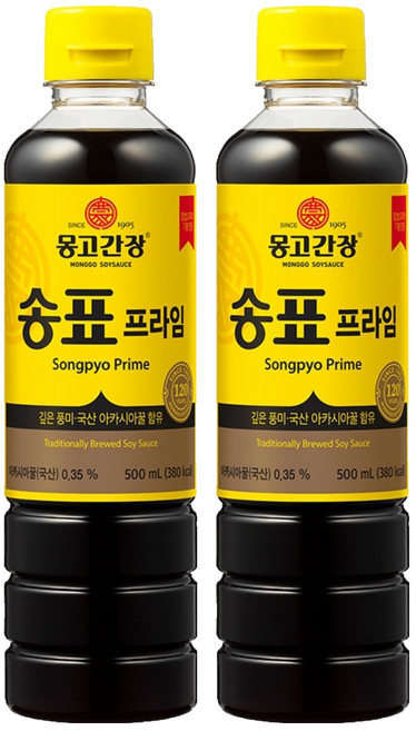몽고간장 송표 프라임, 500ml, 2개