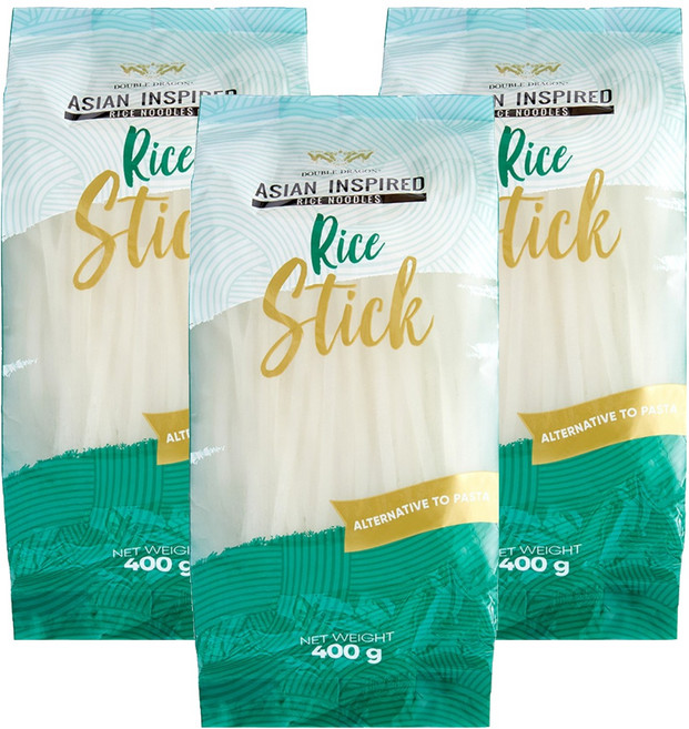 더블드래곤 라이스 누들 쌀국수면 10mm, 400g, 3개