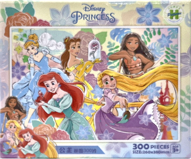 HUNDRED PICTURES 百耘圖 Disney Princess 9位公主 拼圖 300片 3歲以上 380 x 260mm 公主9 1盒 HPD0300S-241