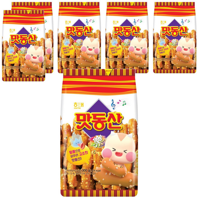 해태제과 맛동산, 300g, 6개