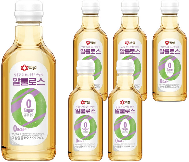 백설 제로 칼로리 알룰로스, 700g, 6개