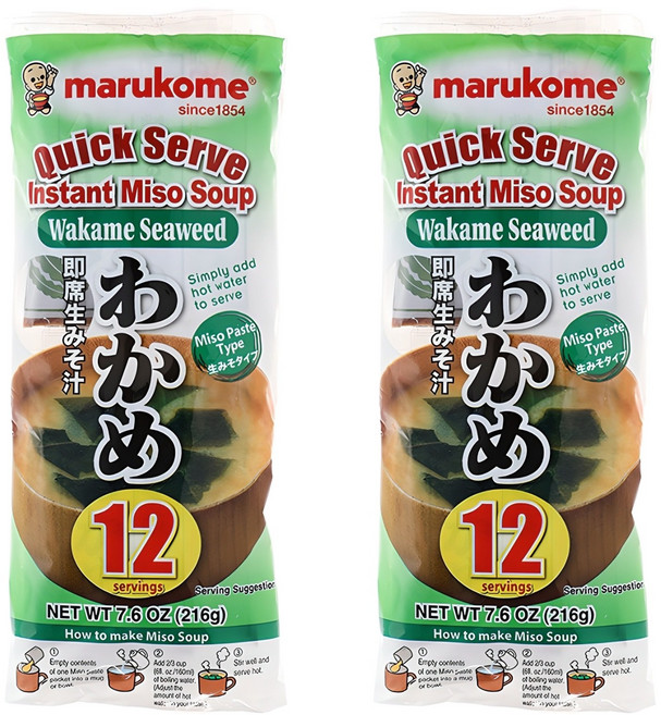 마루코메 즉석미소 미역 12식, 216g, 2개