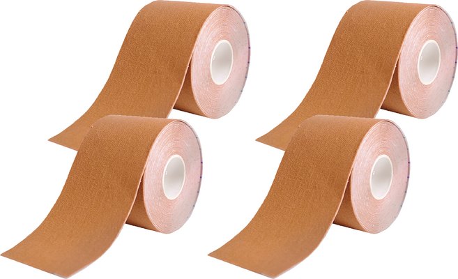 Cozeny flowers 花芊 ATHLETIC TAPE 肌肉運動膠帶 肌內效貼布 膚色, 4捲, 1入