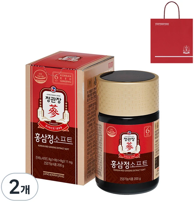 정관장 정품 홍삼정 소프트 + 쇼핑백, 200g, 2개 - 쿠팡