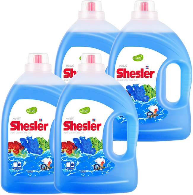 쉬슬러 액체세제 에이프릴 본품, 3.05L, 4개
