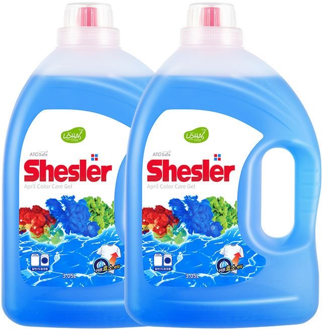 쉬슬러 액체세제 에이프릴 본품, 3.05L, 2개