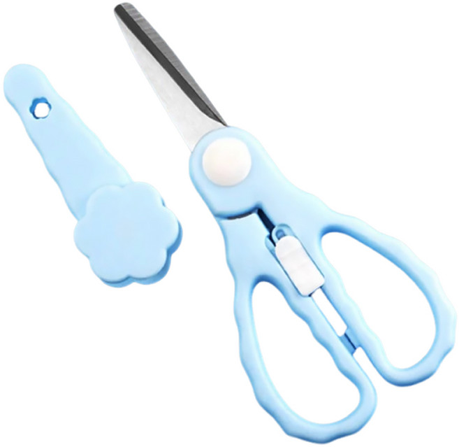 兒童 食物剪刀 90g 5個, 天空藍, 1組