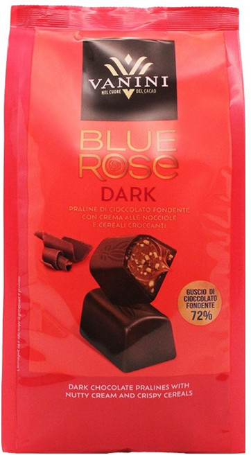 義大利 VANINI 藍玫瑰袋裝黑巧克力, 120g, 1個