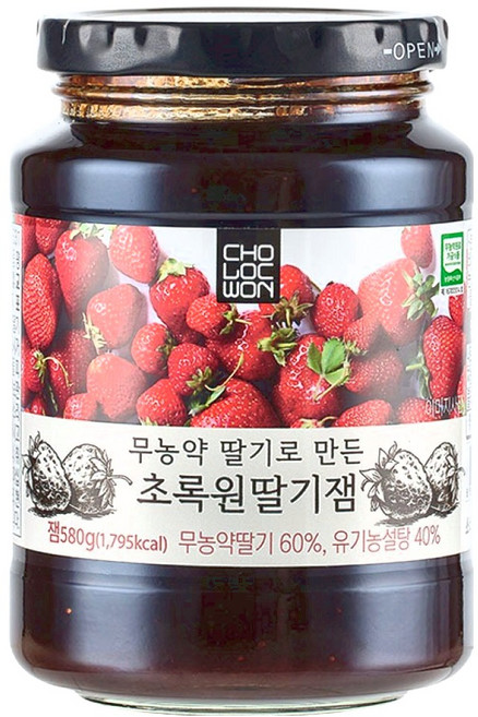 초록원 무농약딸기로 만든 딸기잼, 580g, 1개