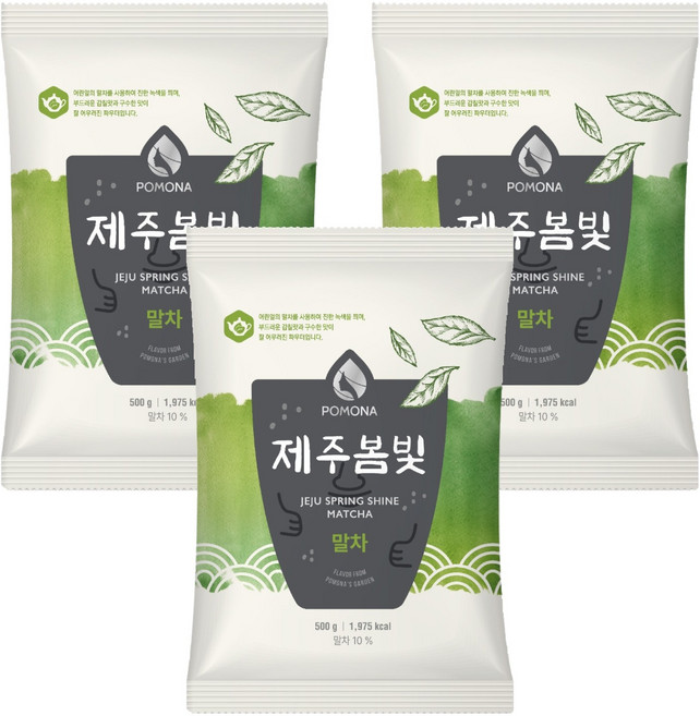 POMONA 濟州產抹茶粉, 500g, 1包, 3包