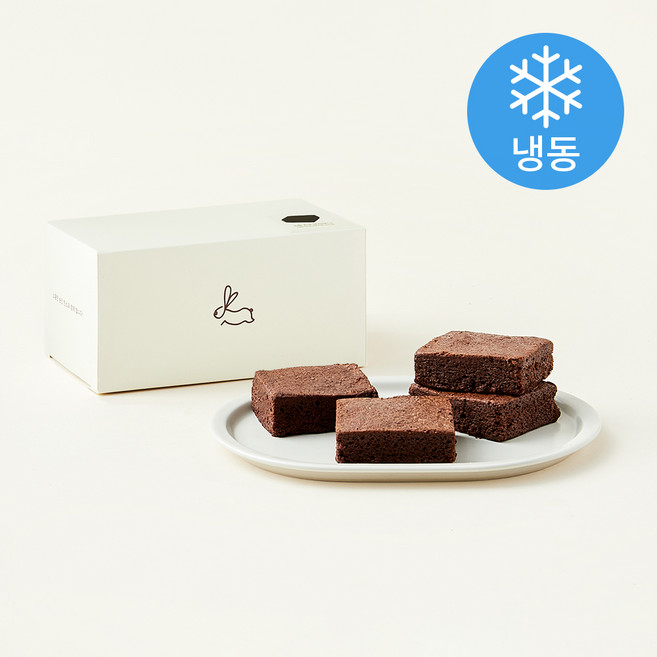 한스케익 진한 초코 브라우니 (냉동) + 쇼핑백, 160g, 1개입, 1개