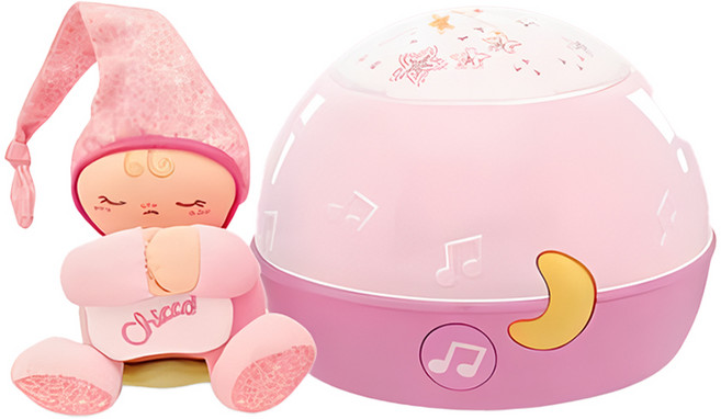 chicco 舒眠星星投射夜燈 0個月以上, 粉紅色