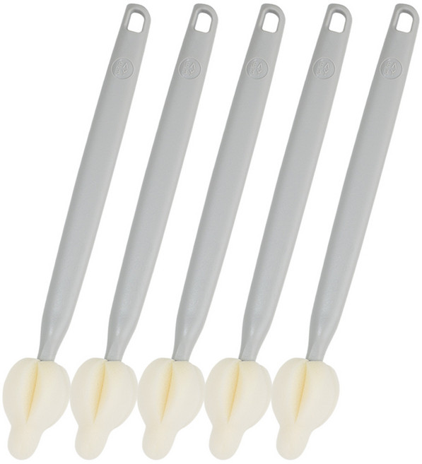 베이비앤아이 크림 롱 젖꼭지솔 5종 세트, 1세트, 쿨그레이