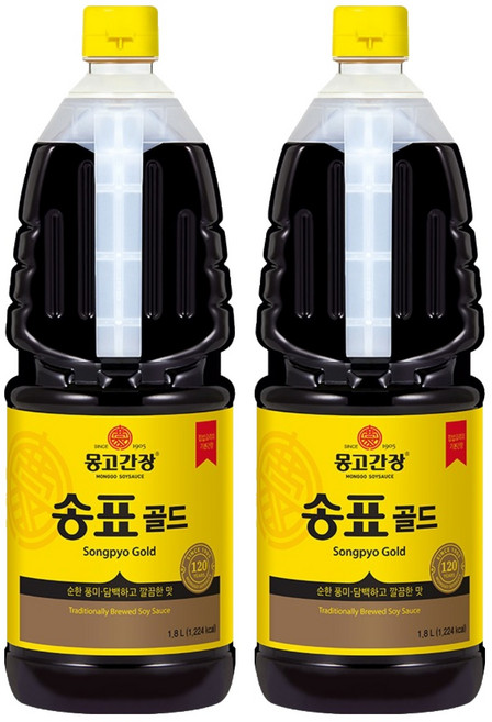 송표 골드 양조간장, 1.8L, 2개