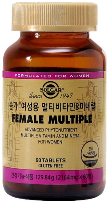 솔가 여성용 멀티비타민 & 미네랄, 60정, 1개
