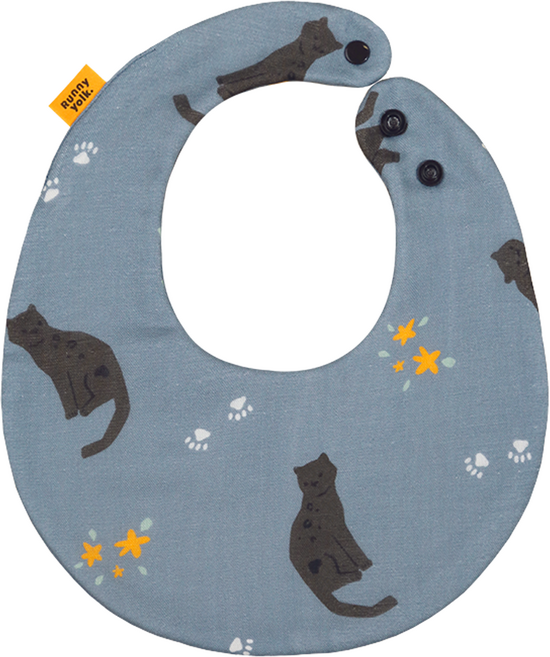 Runny yolk. 朗尼幼克 純棉口水巾, 粉藍色, 1條