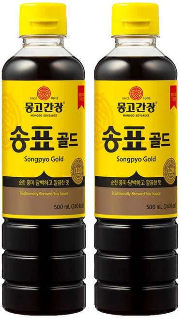 몽고간장 송표골드, 500ml, 2개