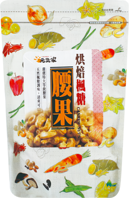 元氣家 烘焙楓糖腰果, 200g, 1包