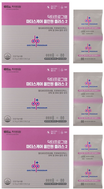 닥터프로그램 마더스케어 올인원 플러스 2 영양제, 124.2g, 3개
