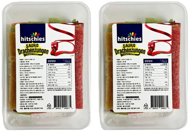 히치스 사우어드라헨 구미 리미티드 보울, 375g, 2개 - 쿠팡