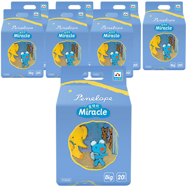 페넬로페 미라클 올데이 팬티형 기저귀 공용, 6단계, 160매