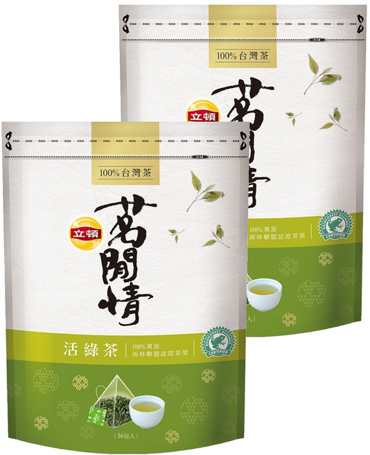 Lipton 立頓 茗閒情 活綠茶, 2.5g, 36包, 2袋
