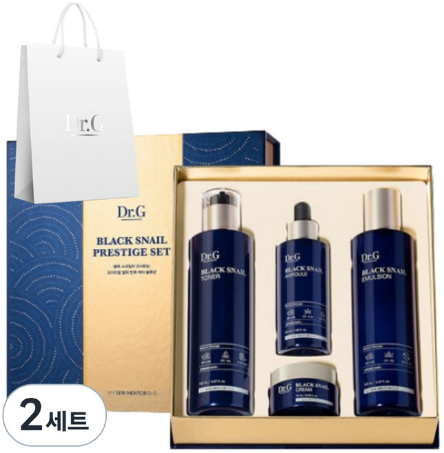 닥터지 블랙 스네일 프레스티지 기초화장품 4종 세트, 2세트