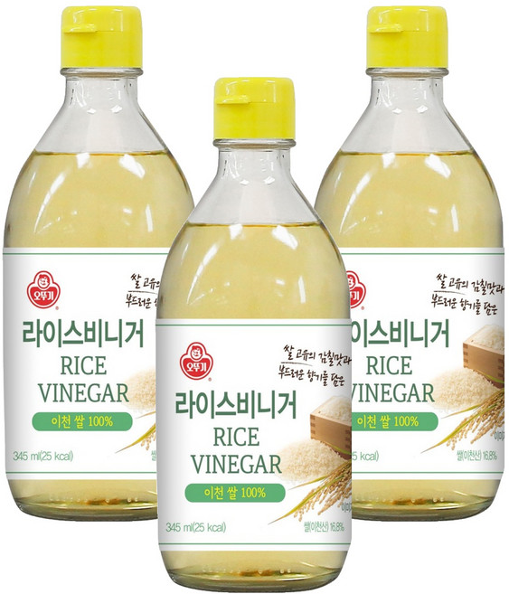 오뚜기 라이스비니거, 3개, 345ml