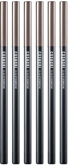 코스노리 슬림 아이브로우 오토 펜슬 0.13g, 03다크초코, 6개