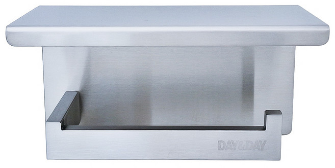 DAY&DAY 日日家居 絲光 手機及捲筒衛生紙架 STA0039 18 x 10 x 10cm, 銀色, 1個