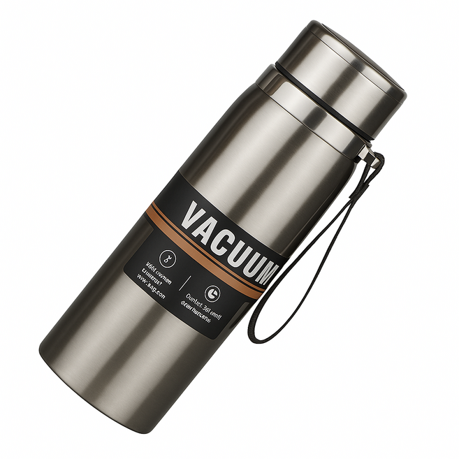 워터하마 대용량 진공 스테인레스 304 텀블러 스포츠 보온병, 실버, 800ml, 1개