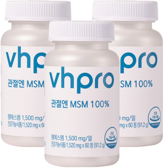 비타민하우스 관절엔 MSM 100%, 60정, 3개