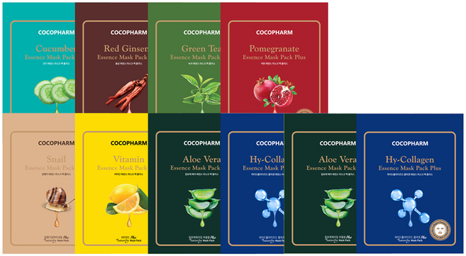 COCOPHARM 네이처바이 에센스 마스크팩 플러스 혼합 100p 세트, 1개