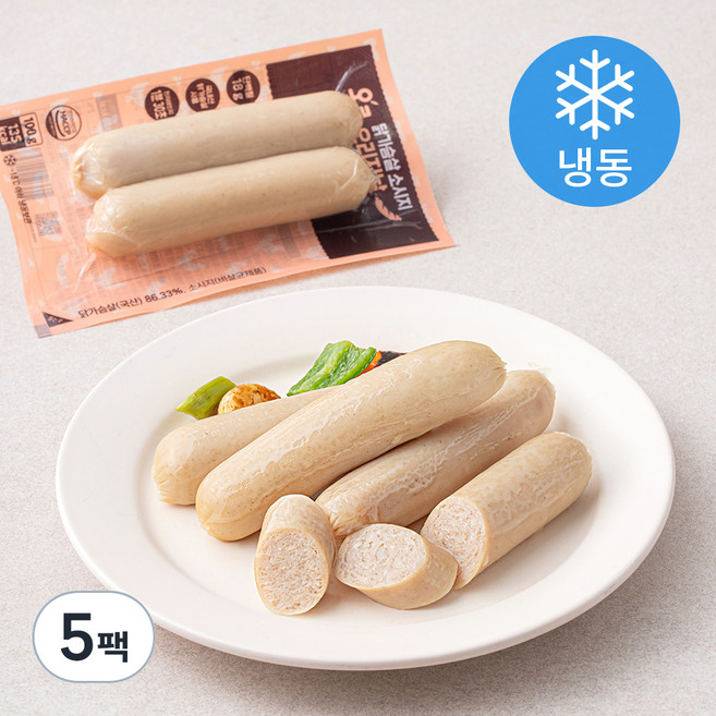 오쿡 닭가슴살 소시지 오리지날 (냉동), 100g, 5팩